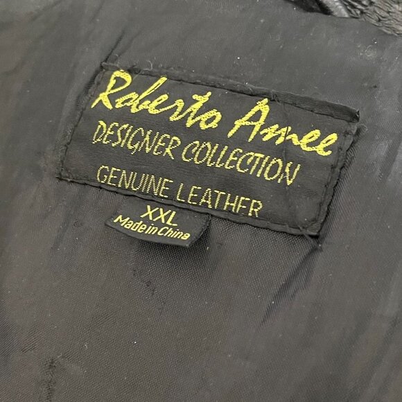 Roberto Amee vintage Men’s leather jacket size XXL - Picture 7 of 8